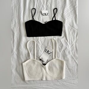 NWT ZARA RIBBED BRALETTES BUNDLE